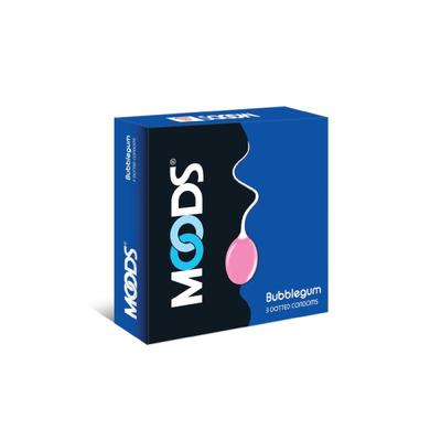 Moods Condoms - Bubblegum 3's - Plain/Flavoured Condoms