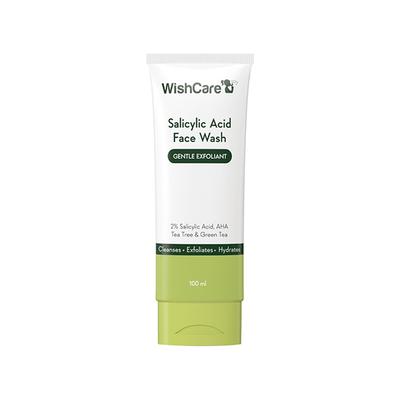 WishCare 2% Salicylic Acid Face Wash with AHA GreenTea Chamomile & TeaTree - For Oil & Acne Control 100 ml - Face Washes