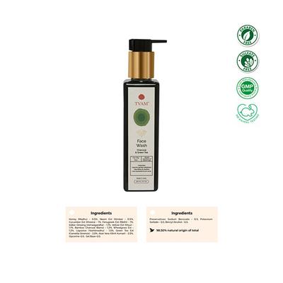 Tvam Facewash - Charcoal & Green Tea 200 ml - Face Creams