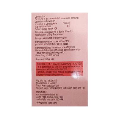 CEPODEM 100 Dry Suspension 30ml - Bacterial Infections-Cep