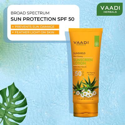 Sunscreen Lotion SPF-50 with Aloe Vera & Chamomile 110 ml - Body Sunscreen