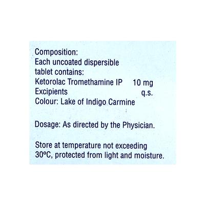KETANOV DT 10mg Tablet 10's - Pain relief-Nsa