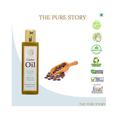 The Pure Story Castor Oil Pure Natural, Extra Virgin Cold Pressed 100ml - Hair Oils
