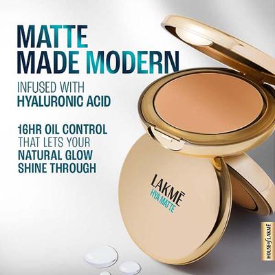 Lakme 9to5 Hya Matte Pressed Powder Almond 9 gm - Compact Powder