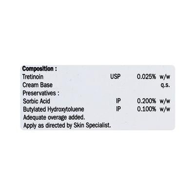 Tretin 0.025% Cream 30gm - Acne-Acn