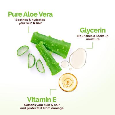 Mamaearth Aloe Vera Gel with 100% Pure & Natural Aloe Vera & Vitamin E for Skin & Hair 150 ml - Face Moisturizers