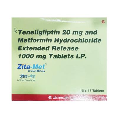 ZITA MET 20/1000mg Tablet 15's - Diabetes-Ant