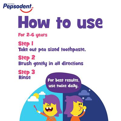 Pepsodent Kids Toothpaste - Strawberry 45 gm - Baby Oral Care