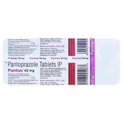 PANTIAC 40mg Tablet 10's - Ulcer/Reflux/Flatulence-Aaa
