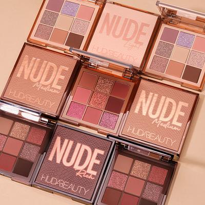Huda Beauty Nude Obsessions Eyeshadow Palette (9X1.1G) Dark Nude 9.9 gm - Eye Shadow Palettes