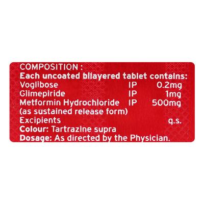 Ozomet Vg1 Tablet 15'S - Diabetes-Ant