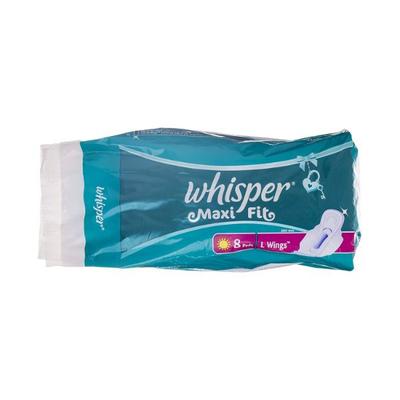 Whisper Maxi Nights Sanitary Pads for Women, Large, 8 Napkins 75 gm - Sanitary Napkins