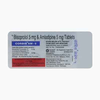 Corbis AM 5/5mg Tablet 10'S - Hypertension-Bet