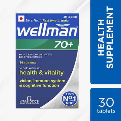 Wellman 70+ Multi-Vitamin Gluten Free Tablet 30's - Multi-Vitamins