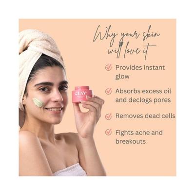 Clayco Purifying Matcha Clay Mask 50 ml - Face Packs