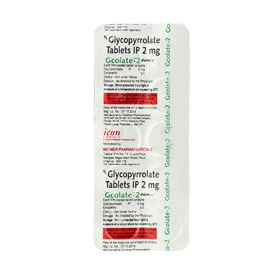 Gcolate 2mg Tablet 10'S - Muscle Cramps/Spasticity-Mus