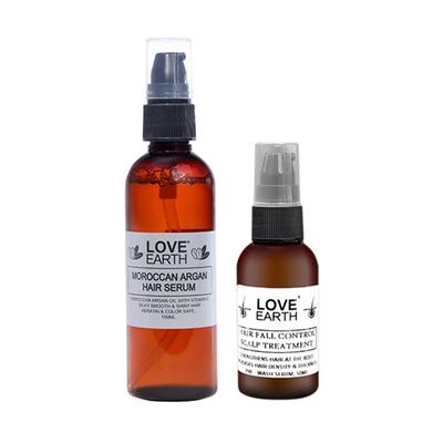 Love Earth Hair Serum Combo Enriched With Essential Oils & Herbal Extracts 100 gm - Hair Serums