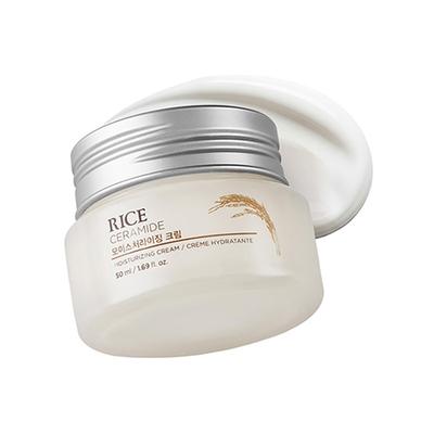 The Face Shop Rice & Ceramide Moisturizing Cream - Korean Day Cream for Barrier Repair & Glow 50 ml - Face Moisturizers