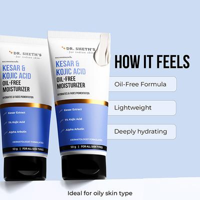 Dr. Sheth's Kesar & Kojic Acid Oil-Free Moisturizer 50 g - Face Moisturizers