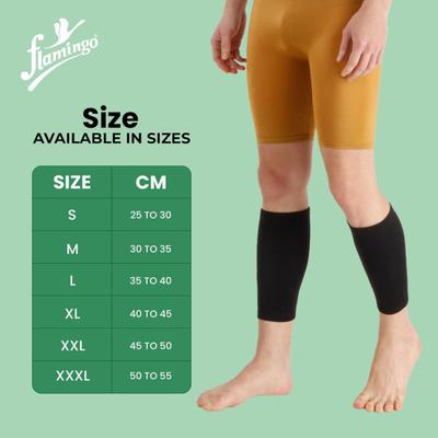Flamingo Calf Support Black (OC2039) (S) 1's - Knee/Ankle/Leg/Foot Supports