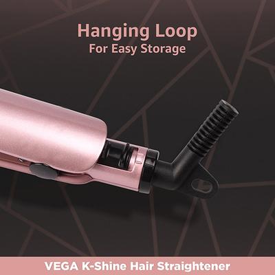 VEGA K-Shine Hair Straightener With Keratin Infused Plates (Ananya Panday Signature Collection) VHSH-28 Black 1 gm - Straighteners