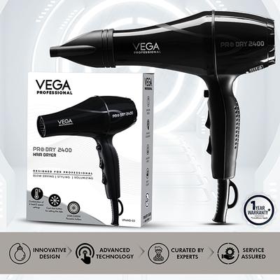 VEGA Professional Pro Dry 2200-2400W Hair Dryer for Salon Professionals and Styling at Home,VPMHD-03 1's - Hair Dryers
