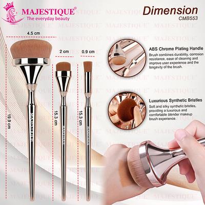 Majestique Blush Brush, Eyebrow and Multi-use Flat Brush, Luminous HD Makeup Brush Set 1's - Face Brush