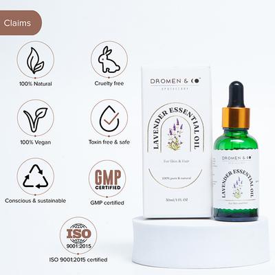 Dromen and Co Lavender Essential Oil for Skin and Hair 100% Pure and Natural 30 ml - Hair Oils