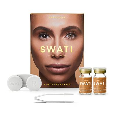 Swati Cosmetics Coloured Lenses Sandstone 6 Month Contact Lenses ( - 3.25) 1's - Eyecare Lenses