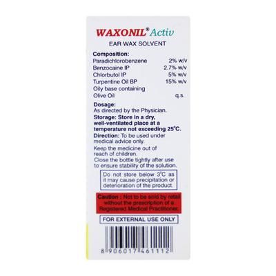 Waxonil Activ Ear Drops 10ml - Ear Conditions-Oth