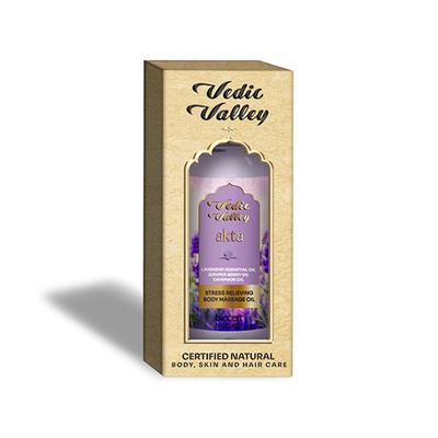 Vedic Valley LAVENDER STRESS RELIEVING BODY MASSAGE OIL CERTIFIED NATURAL 300 ml - Massage Oils