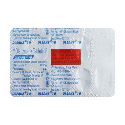 Oleanz 10mg Tablet 10'S - Schizophrenia-Aps