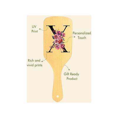 Allure Personalised Paddle Hair Brush Letter X 1's - Hair Brushes