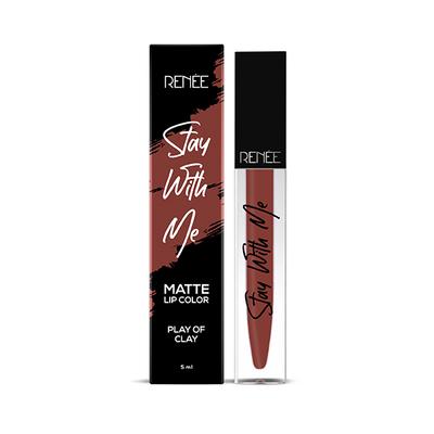 Renee Stay With Me Matte Lip Color Play Of Clay 5 ml - Liquid Lipsticks