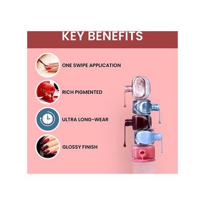 Matt Look Nailed It Nail Polish, Chip Free, Quick Dry, Longer Stay, Highly Pigmented Lacquer, Natural Finish , Mint Candy 01 10 ml - Nail Polish