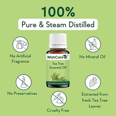 WishCare 100% Pure Tea Tree Essential Oil 15 ml - Essential Oils