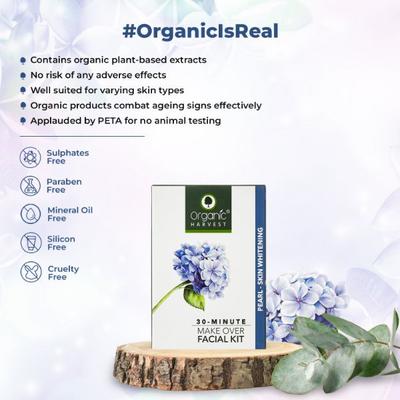 Organic Harvest Pearl Skin Whitening Facial Kit For Unisex 50gm 4's - Facial Kits