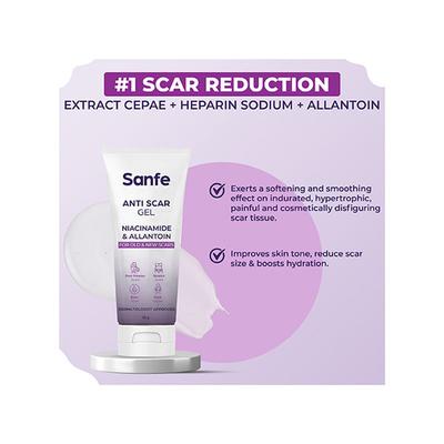 Sanfe Anti Scar Gel - Niacinamide & Allantoin 20 gm - Face Gels