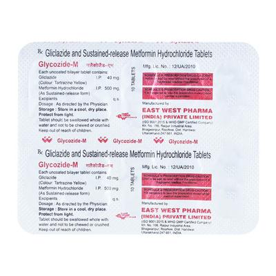 Glycozide M Tablet 10'S - Diabetes-Ant