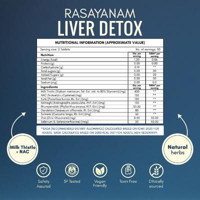 Rasayanam Focus First Liver Detox Tablets 60's - Speciality Medicines
