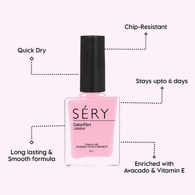 SERY Colorflirt Nail Paint - Pink Grass 10 ml - Nail Polish