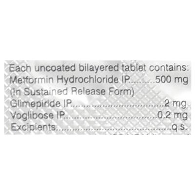 Glycomet Trio 2mg Tablet 10'S - Diabetes-Ant