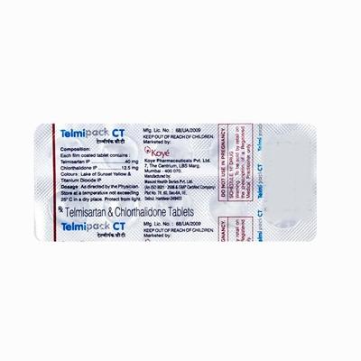 Telmipack CT 40/12.5mg Tablet 10'S - Hypertension-Ang
