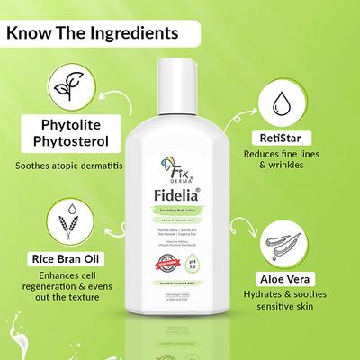 Fixderma Fidelia Nourishing Body Lotion, and Body 250ml - Face Moisturizers