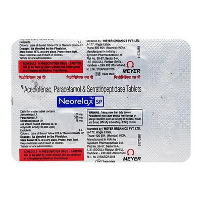 NEORELAX SP Tablet 10's - Pain relief-Nsa