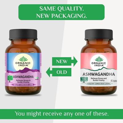 Organic India Ashwagandha Veg Capsules 60's - Sexual Care