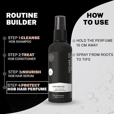 House of Beauty Hair Perfume with Oud For Hair Strengthening, Thickening & Growth 100ml - Hair Sprays & Mists