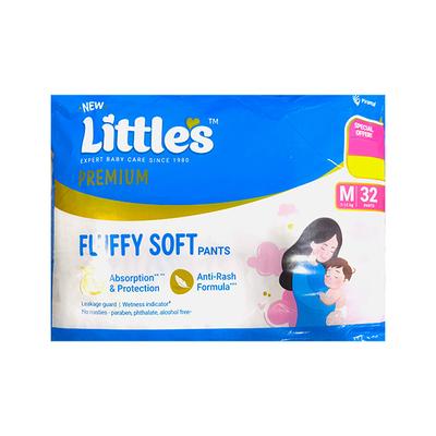 Little's New Premium Fluffy Soft Pants (M) 32's - Diapers & Wipes