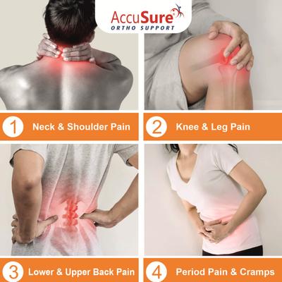 AccuSure Fabric Heating Pad - Grey (Regular) 1's - Hot Pack/Ice Bag