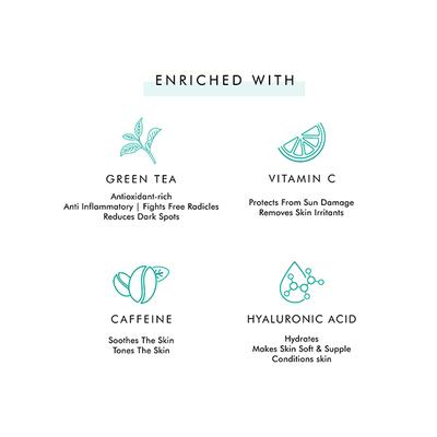 mCaffeine Naked Detox Green Tea with Vitamin C 72 Hr Hydration Face Serum for All Skin Types 40ml - Face Serum